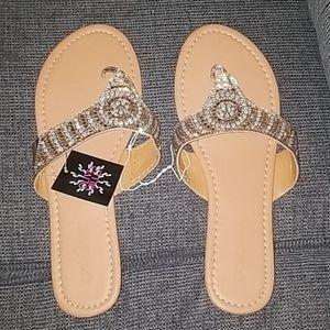 5/$25 Olivia Miller Crystal Embellished Sandals!